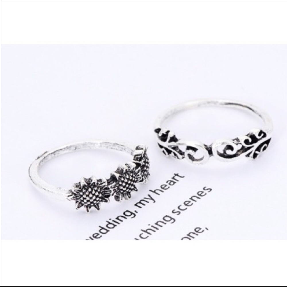 ❣️ ❣️Last one❣️❣️6 piece Silver Boho Midi Ring Set - Picture 3 of 4